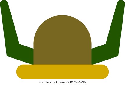 Illustration of vector graphic of green bull hat logo. this logo is perfect for icon, background, or any related things with that logo. 