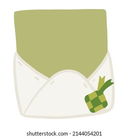 Illustration Vector Graphic of green envelope. Perfect for Background, Icon, Logo, Wallpaper, Wrapping Paper, Print on Fabric.