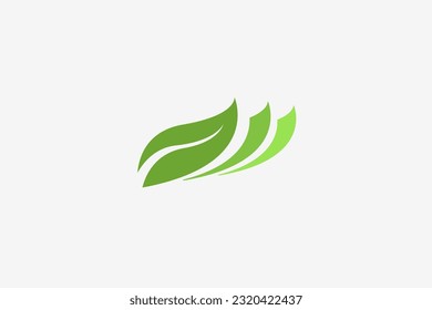 Gráfico vectorial de ilustración de hojas verdes. Bueno para el logotipo