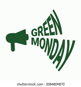 Illustration vector graphic of green Monday