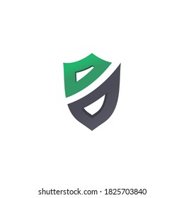 Gráfico vectorial de ilustración de Escudo verde. Perfecto para la compañía tecnológica