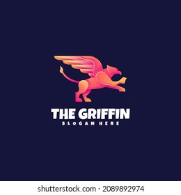 Illustration vector graphic of the griffin, good for logo design