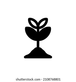 Illustration Vector graphic of growth icon. Fit for sprout, plant, nature, gardening etc.