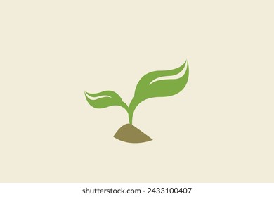 Illustration vector graphic of growth plant. Good for logo