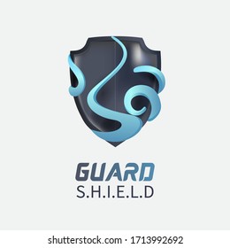 Illustration vector graphic of guard shield logo