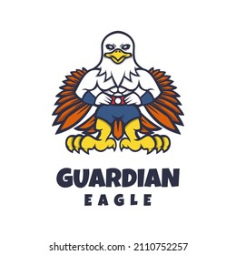 Illustration vector graphic of Guardian Eagle, good for logo design