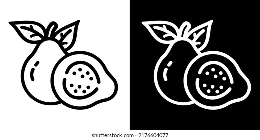 Illustration Vector Graphic of guava fruit, food icon