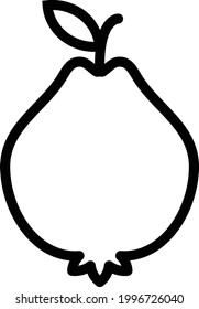 illustration vector graphic of guava... suitable for fruit, food and drink and healthy life field...
