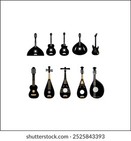 Illustration vector graphic of guitar icon