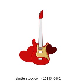 Illustration Vector Graphic of Guitar Lover Logo. Perfect to use for Music Company