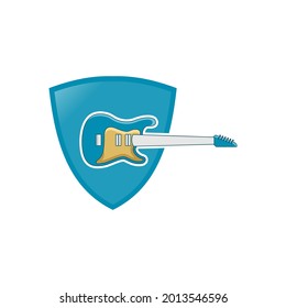 Illustration Vector Graphic of Guitar Pick Logo. Perfect to use for Music Company
