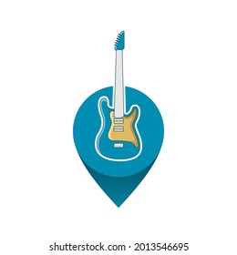 Illustration Vector Graphic of Guitar Store Logo. Perfect to use for Music Company
