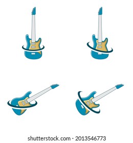 Illustration Vector Graphic of Guitar Store Logo. Perfect to use for Music Company
