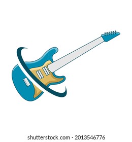 Illustration Vector Graphic of Guitar Store Logo. Perfect to use for Music Company