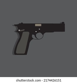 ilustración vectorial de una pistola.