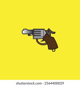 illustration vector graphic of gun