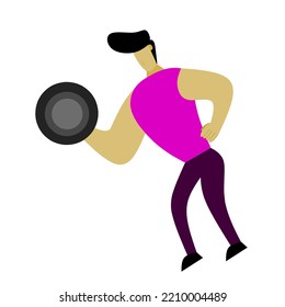 Illustration vector graphic of gym. Good for fitness brochure, template, etc.