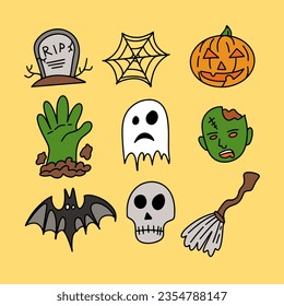 illustration vector graphic halloween element set illustration 