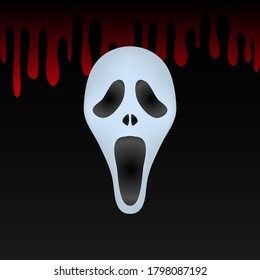 
illustration vector graphic of halloween ghost mask
