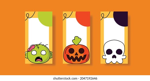 Illustration vector graphic of Halloween party invitation card template. 