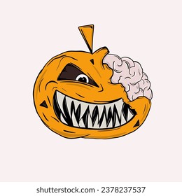 Illustration vector graphic of halloween pumpkin good for halloween event