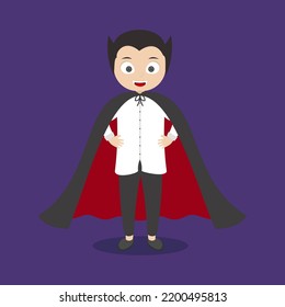 Illustration vector graphic of halloween vampire costume. Perfect of celabrating halloween day