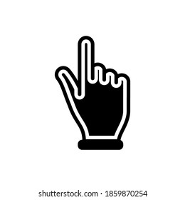 Illustration vector graphic of hand click icon. Concept flat design. Perfect for icon, poster, banner, web, label, sign, symbol, card, template, application, etc.