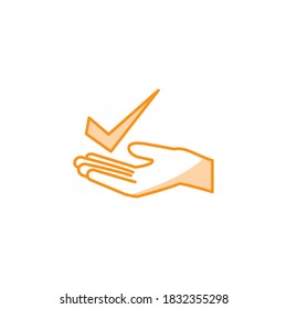 Illustration Vector graphic of hand gesture approved icon