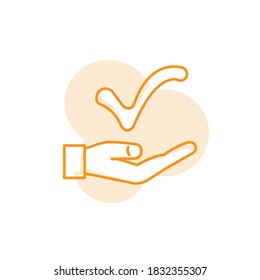 Illustration Vektorgrafik des genehmigten Symbols mit Handgesten
