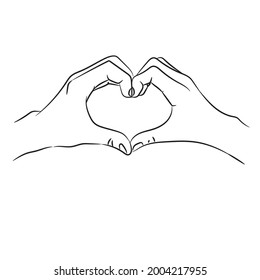 illustration vector graphic of hand love