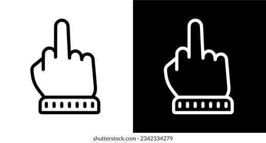 Illustration Vector Graphic of  Hand Obscene gesture . Hand icon. Gesuter Icon.