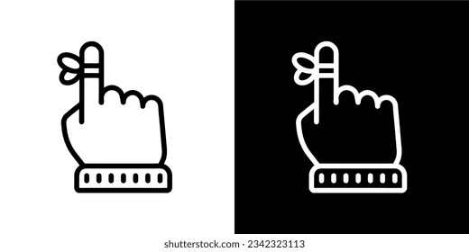 Illustration Vektorgrafik der Handerinnerung . Hand-Symbol. Gesuter Symbol.