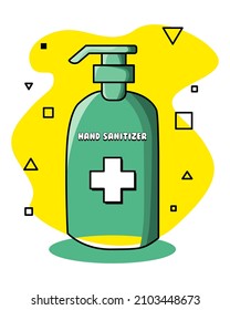 Illustration vector graphic of Hand sanitizer