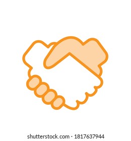 Illustration Vector graphic of hand shake icon. Fit for partnership, deal, friendship etc.