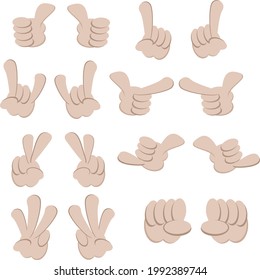 Illustration vector graphic of hand showing sign. Good to use as a teaching material for kids.