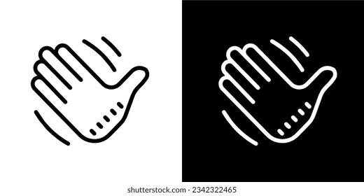 Ilustración Vector Gráfico de la mano así. Icono de mano. Icono de Gesuter.