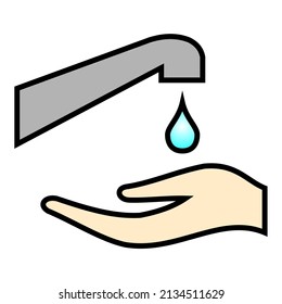 Illustration Vector Graphic of Hand Wash Icon.