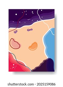 Illustration vector graphic of hand-drawn randam colors. Suitable for canvas wall decoration, furniture, wall art, poster cover, etc. 