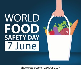 illustration vector graphic of hands carrying groceries vegetables and fruit, perfect for international day, world food safety day, celebrate, greeting card, etc.