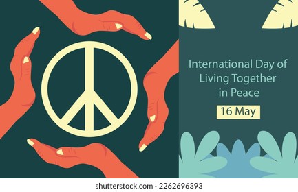 illustration vector graphic of hands circling peace symbol, perfect for international day, living together in peace, celebrate, greeting card, etc.