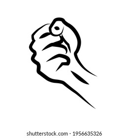 Illustration Vektorgrafik von 
 handgeklammertes Symbol