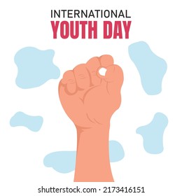 illustration vector graphic of hands clenched up, perfect for international youth day, celebrate, greeting card, etc.