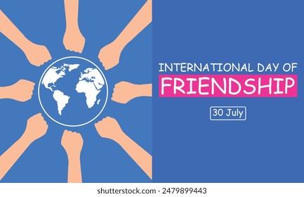 illustration vector graphic of hands clenched around the earth, perfect for international day, international day of friendship, celebrate, greeting card, etc.