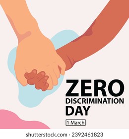 illustration vector graphic of hands of different skin colors holding each other, perfect for international day, zero discrimination day, celebrate, greeting card, etc.