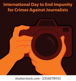 illustration vector graphic of hands preparing to take a picture with the camera, perfect for international day, end impunity, crimes against, journalists, celebrate, greeting card, etc.