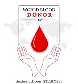gráfico vectorial ilustrativo de manos que ahorran gota de sangre