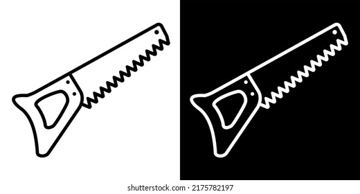 Illustration Vector Graphic of handsaw, cut equipment, work icon