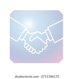 Gráfico de vetor de ilustração do modelo de ícone de handshake