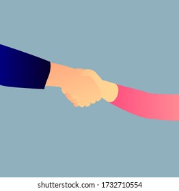 Illustration vector graphic of handshake.
Perfect to use for content of website or blog.
