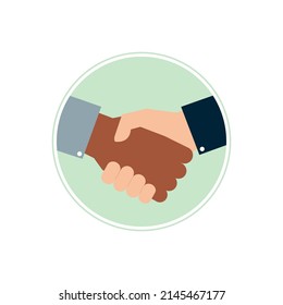 Gráfico vectorial de ilustración del apretón de manos. Perfecto para negocios y finanzas, icono, signo, logotipo, perfil, web, plantilla, promoción publicitaria, aplicación, etc.